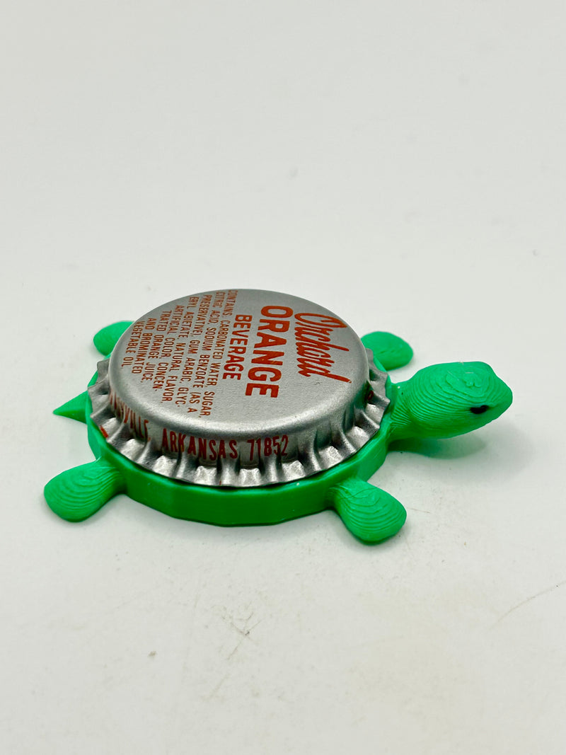 Orchard Orange Soda - Bottle Cap Magnet Turtle Shell Shocked Art