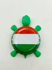 Hungary Flag - Bottle Cap Magnet Turtle Shell Shocked Art
