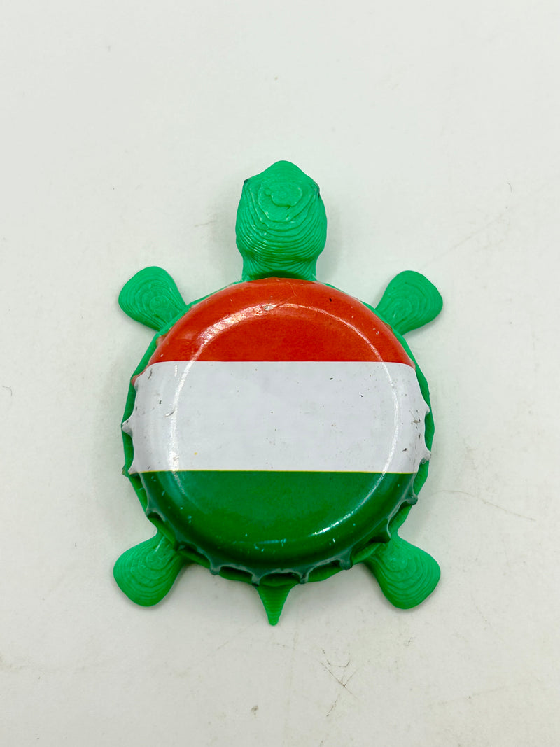 Hungary Flag - Bottle Cap Magnet Turtle Shell Shocked Art