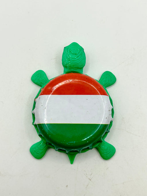 Hungary Flag - Bottle Cap Magnet Turtle Shell Shocked Art