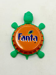 Fanta Orange Soda (International Variation) - Bottle Cap Magnet Turtle Shell Shocked Art
