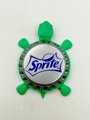 Sprite (Silver & Blue) - Bottle Cap Magnet Turtle Shell Shocked Art