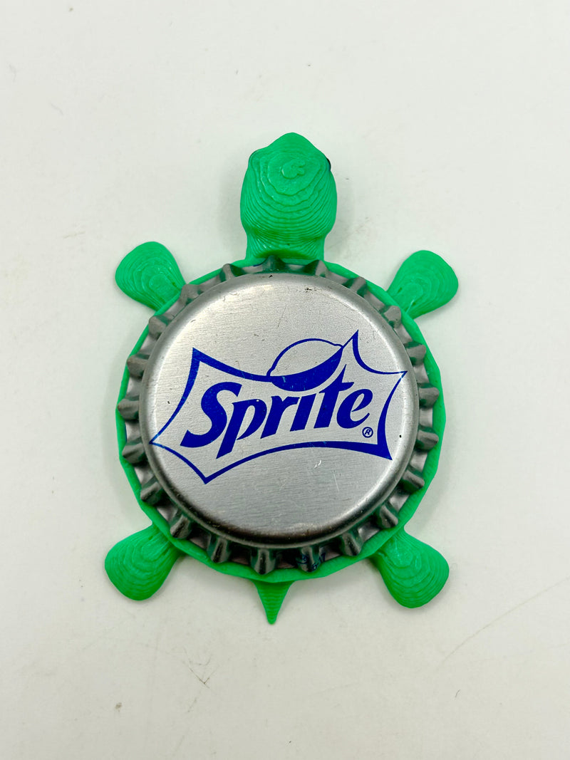 Sprite (Silver & Blue) - Bottle Cap Magnet Turtle Shell Shocked Art