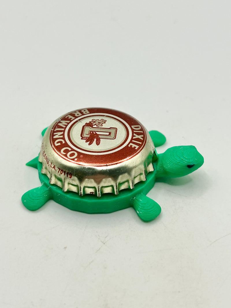 Dixie Brewing - Bottle Cap Magnet Turtle Shell Shocked Art