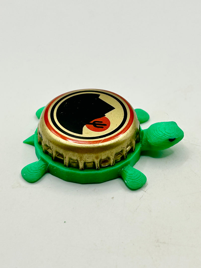 Black Mountain Brewing - Bottle Cap Magnet Turtle Shell Shocked Art
