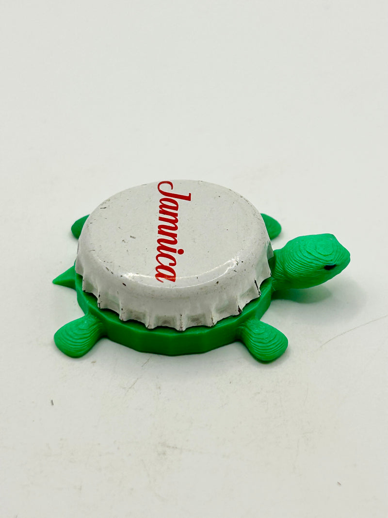 Jamnica Mineral Water - Bottle Cap Magnet Turtle Shell Shocked Art