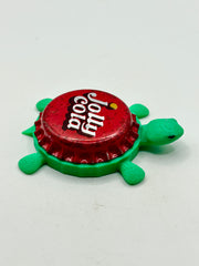 Jolly Cola - Bottle Cap Magnet Turtle Shell Shocked Art