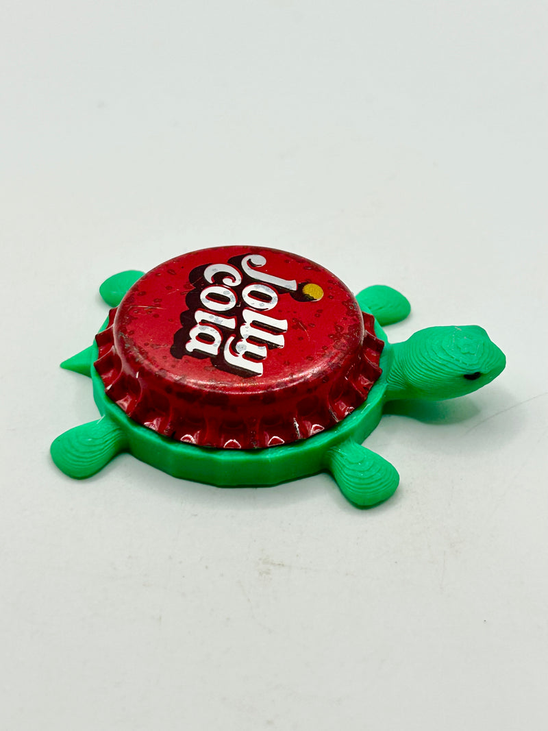 Jolly Cola - Bottle Cap Magnet Turtle Shell Shocked Art