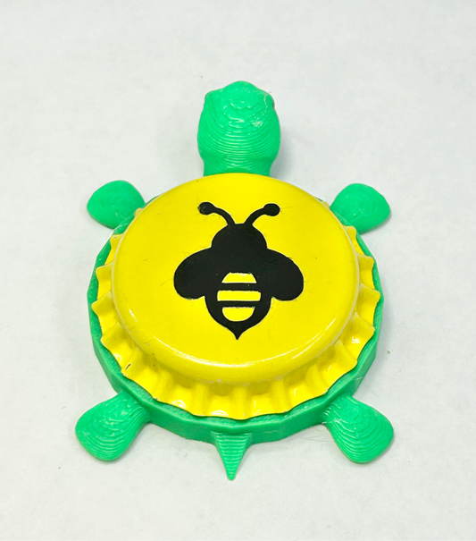 Bumblebee - Bottle Cap Magnet Turtle