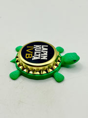 Lapin Kulta IVB - Bottle Cap Magnet Turtle Shell Shocked Art