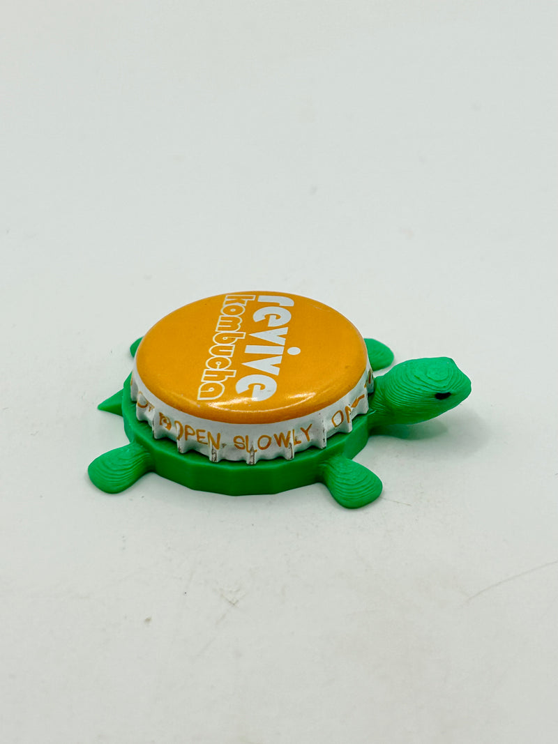 BDK Brew Dr. Kombucha - Bottle Cap Magnet Turtle Shell Shocked Art