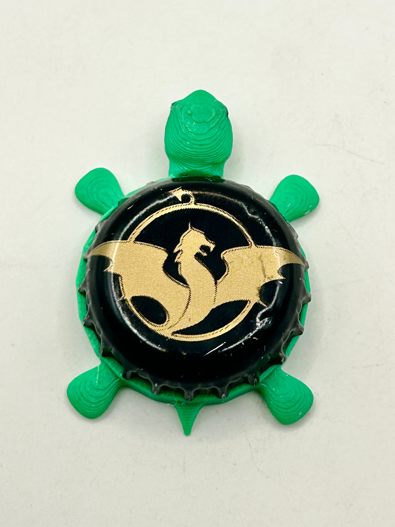 Dragon’s Gold - Bard’s Tale Beer - Bottle Cap Magnet Turtle Shell Shocked Art