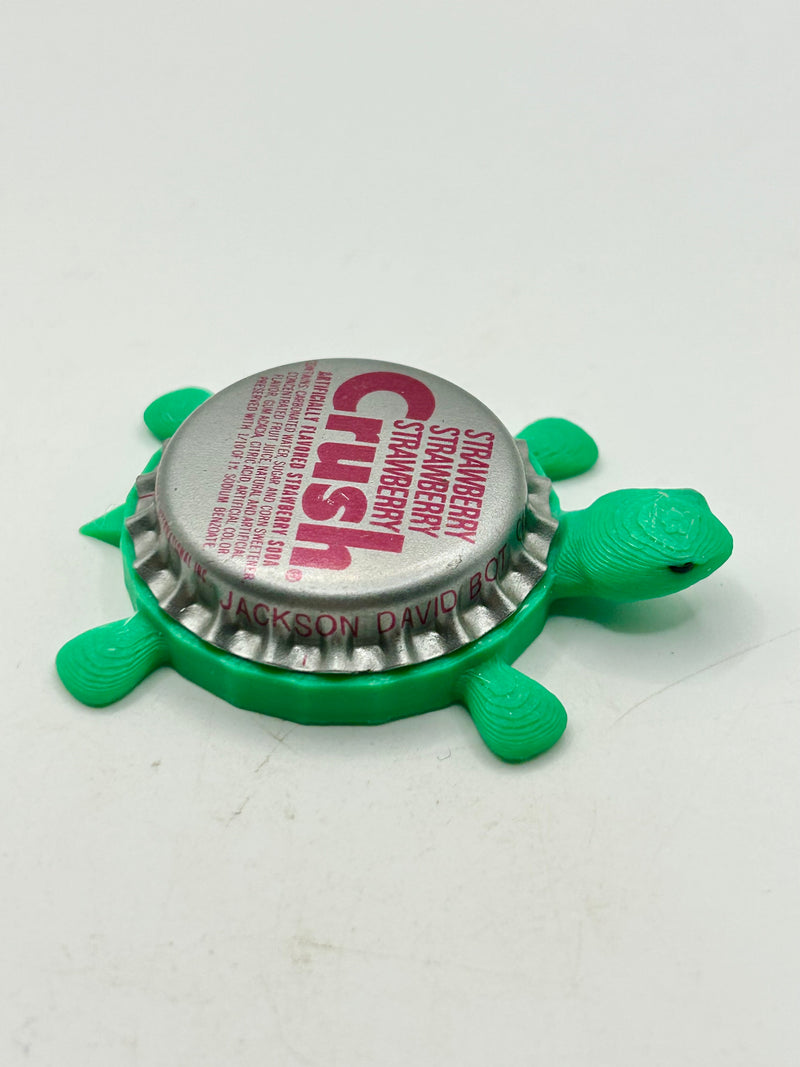 Strawberry Crush Soda (Vintage Variation 2) - Bottle Cap Magnet Turtle Shell Shocked Art