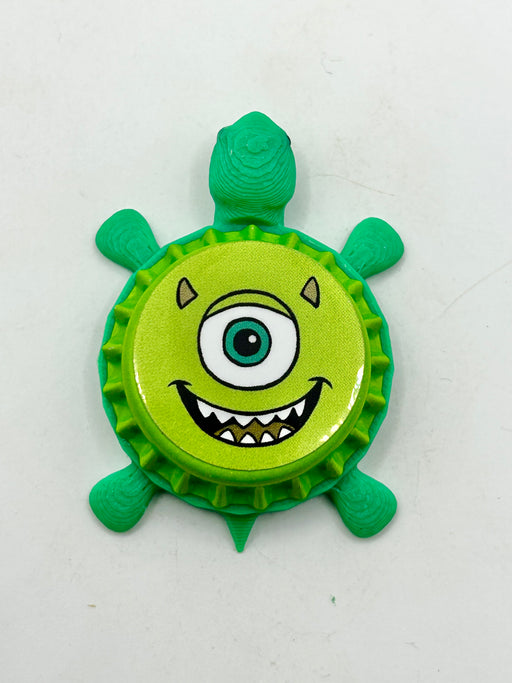 Monsters Inc Mike Wazowski - Bottle Cap Magnet Turtle Shell Shocked Art