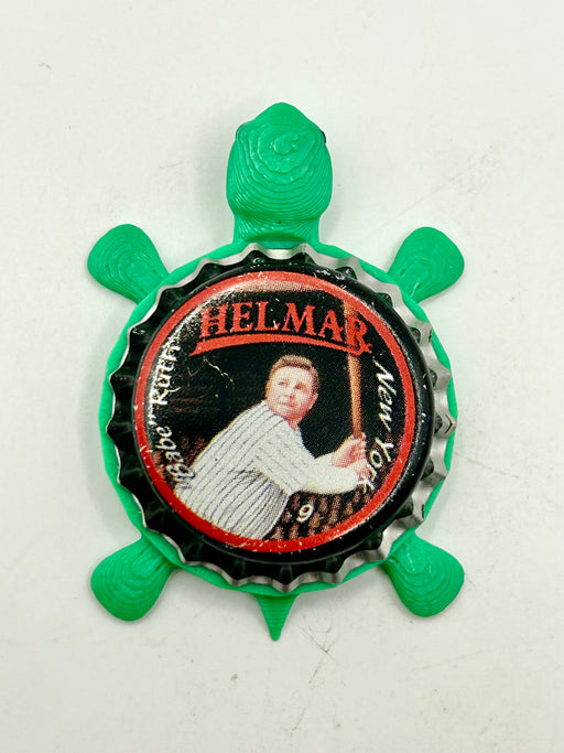 Babe Ruth, Helmar Brewing Big League Brew (#9, Rare) - Bottle Cap Magnet Turtle Shell Shocked Art