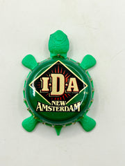 New Amsterdam IDA - Bottle Cap Magnet Turtle Shell Shocked Art