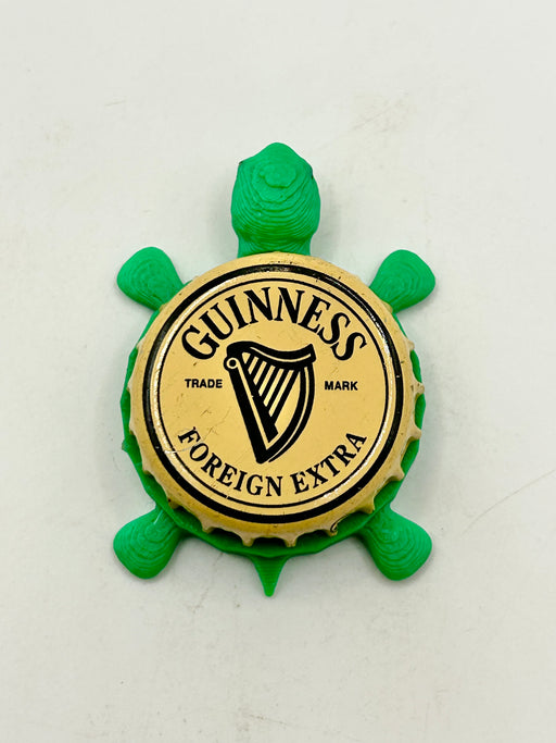 Guinness Foreign Extra - Bottle Cap Magnet Turtle Shell Shocked Art