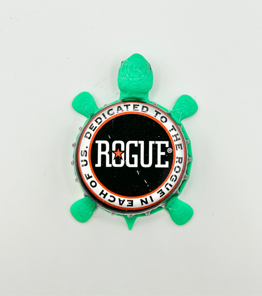 Rogue - Bottle Cap Magnet Turtle Shell Shocked Art