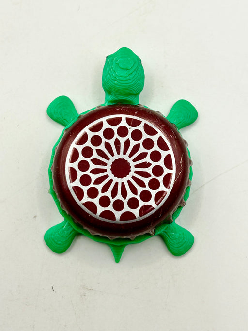 Cazurra Leon Beer - Bottle Cap Magnet Turtle (Copy) Shell Shocked Art