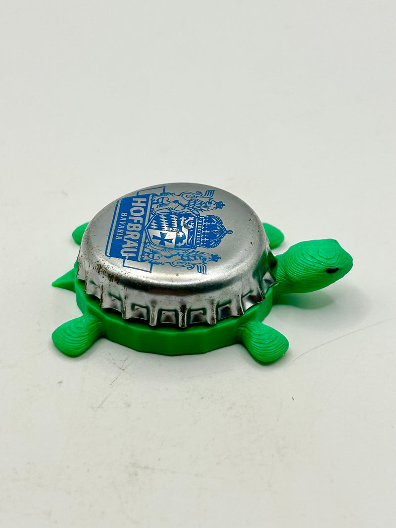 Hofbrau Bavaria - Bottle Cap Magnet Turtle Shell Shocked Art