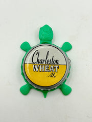 Charleston Wheat Ale - Bottle Cap Magnet Turtle Shell Shocked Art
