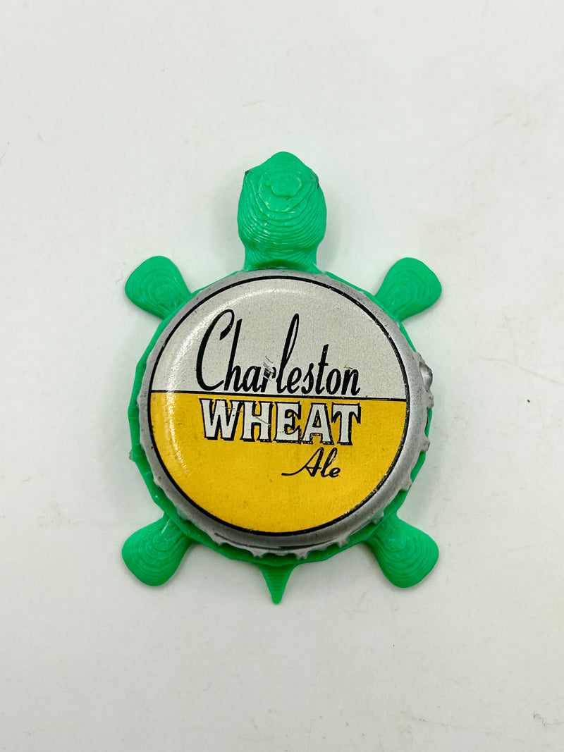 Charleston Wheat Ale - Bottle Cap Magnet Turtle Shell Shocked Art