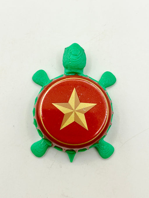 Estrella del Sur (Estrella Damm) - Bottle Cap Magnet Turtle Shell Shocked Art