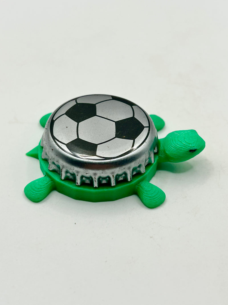 Soccer Ball (Futbol) - Bottle Cap Magnet Turtle (Copy) Shell Shocked Art