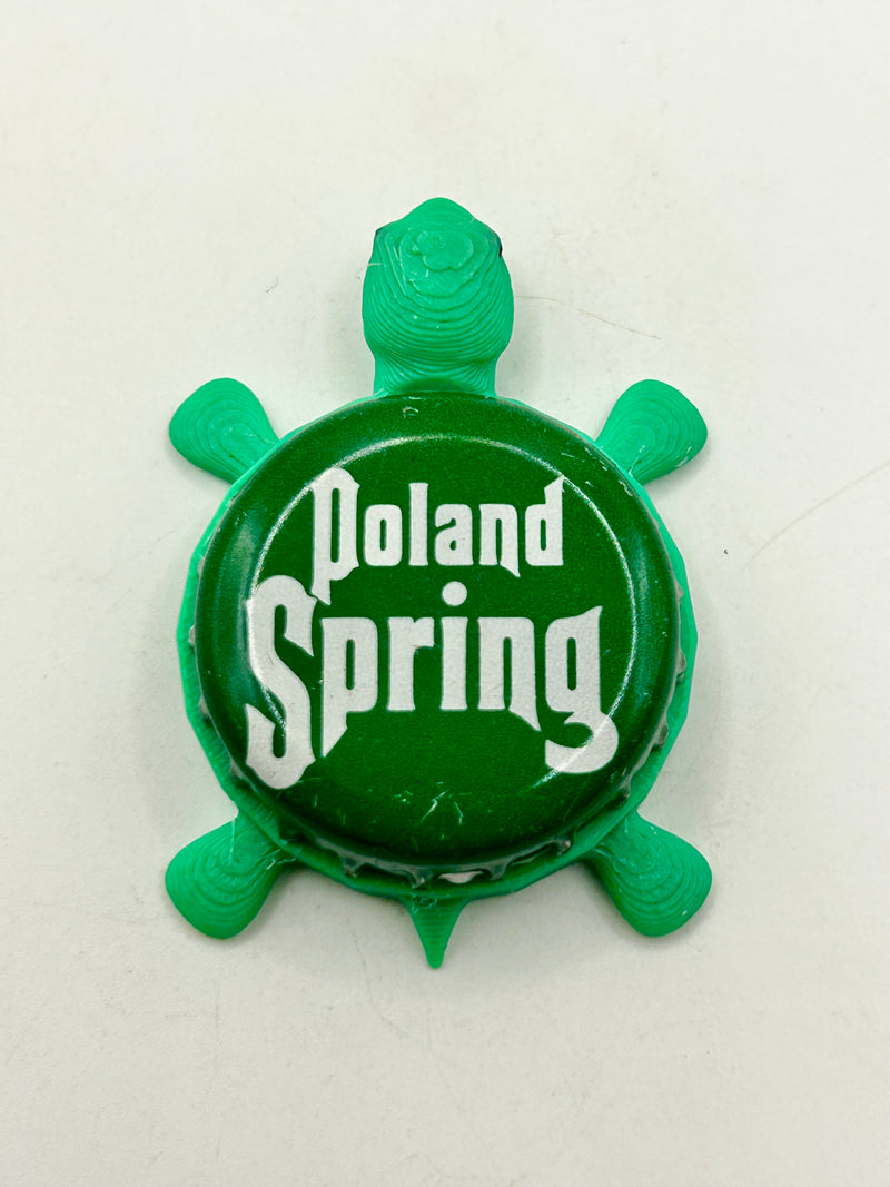 Poland Spring Water - Bottle Cap Magnet Turtle Shell Shocked Art