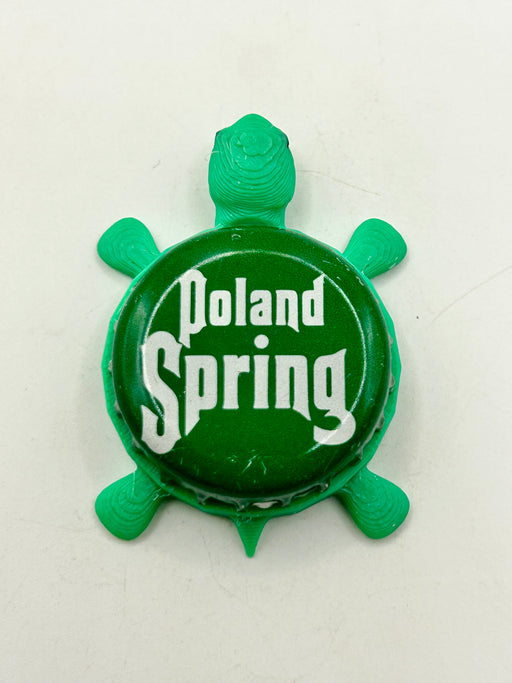 Poland Spring Water - Bottle Cap Magnet Turtle Shell Shocked Art