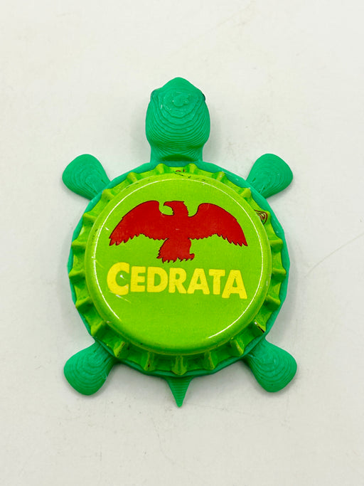 Cedrata Sparkling Soda - Bottle Cap Magnet Turtle (Copy) Shell Shocked Art