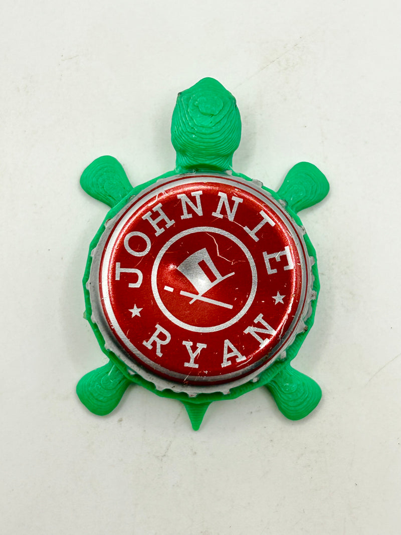 Johnnie Ryan Soda (Red) - Bottle Cap Magnet Turtle Shell Shocked Art