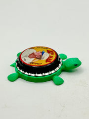 Shoeless Joe Jackson , Helmar Brewing Big League Brew (#21) - Bottle Cap Magnet Turtle (Copy) Shell Shocked Art