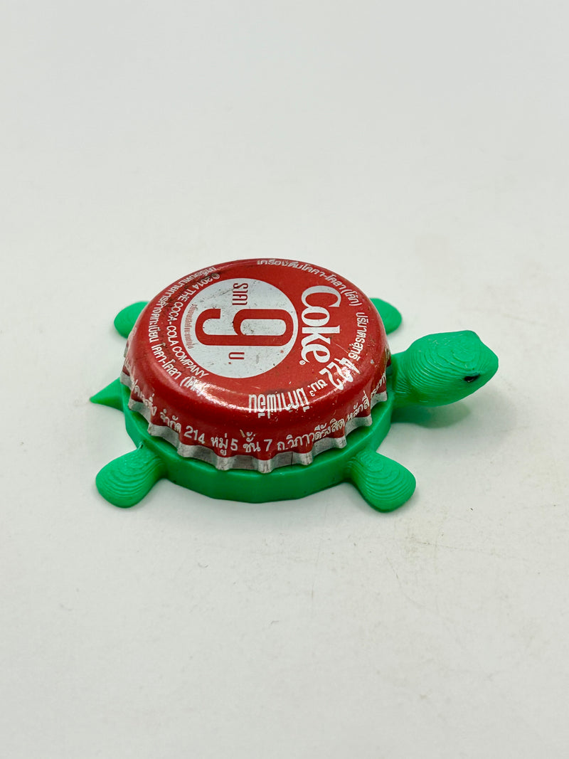 Coke (Thailand) - Bottle Cap Magnet Turtle Shell Shocked Art
