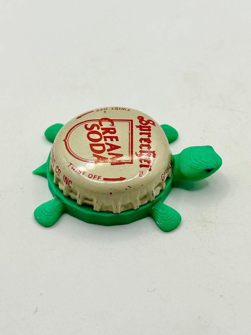 Sprecher Cream Soda (Beige, Vintage) - Bottle Cap Magnet Turtle Shell Shocked Art