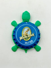 White Rock Seltzer - Bottle Cap Magnet Turtle Shell Shocked Art