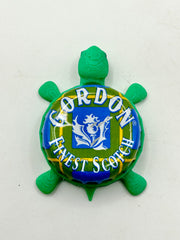 Gordon Finest Scotch - Bottle Cap Magnet Turtle Shell Shocked Art