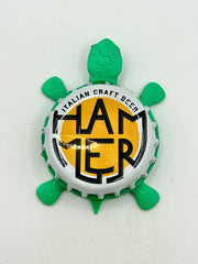 Hammer Italian Craft Beer - Bottle Cap Magnet Turtle Shell Shocked Art