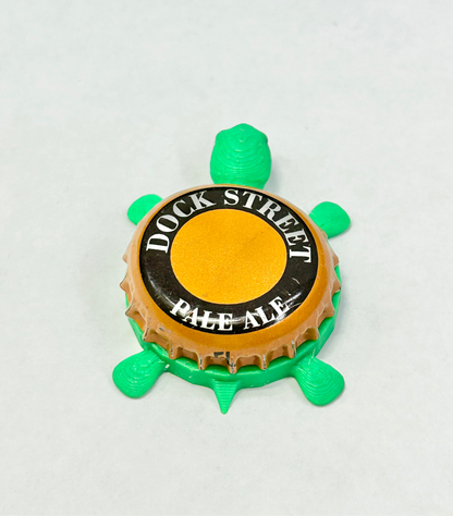 Dock Street Pale Ale - Bottle Cap Magnet Turtle Shell Shocked Art