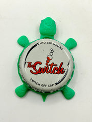 The Switch (Bubbles Variation) - Bottle Cap Magnet Turtle Shell Shocked Art