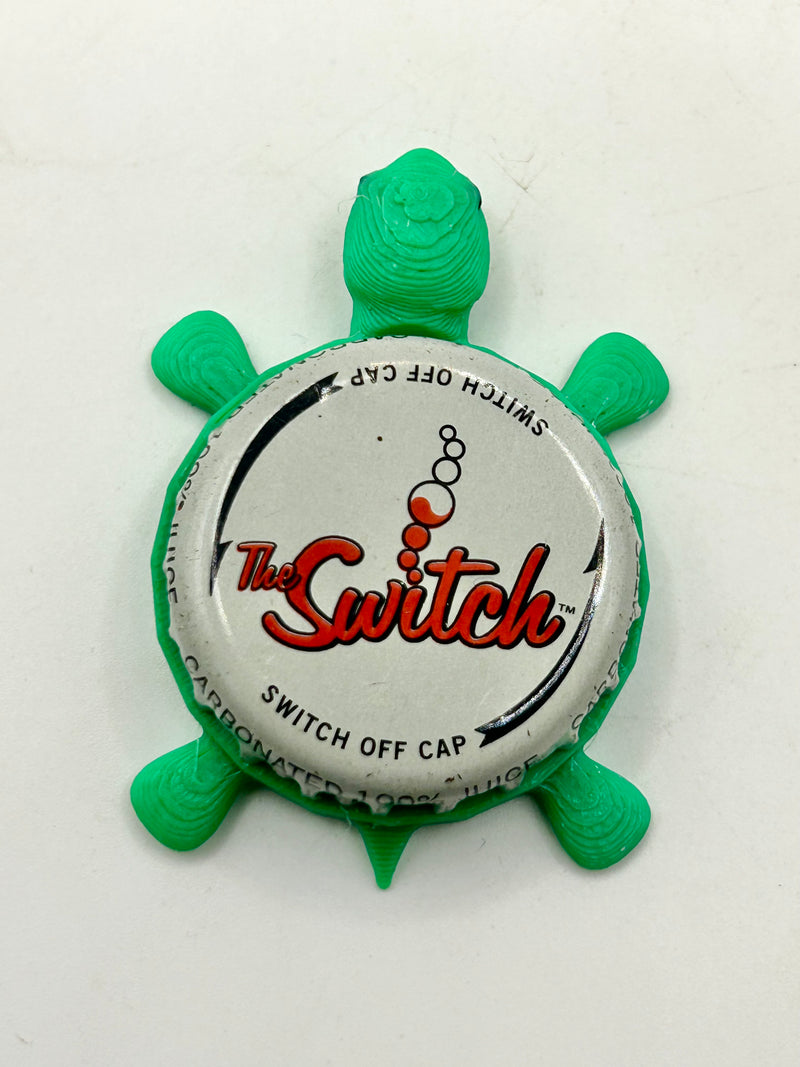 The Switch (Bubbles Variation) - Bottle Cap Magnet Turtle Shell Shocked Art