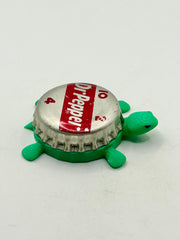 Dr Pepper Soda (Vintage 10,2,4) - Bottle Cap Magnet Turtle Shell Shocked Art