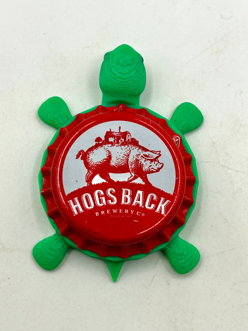 Hogs Back Brewery (United Kingdom) - Bottle Cap Magnet Turtle Shell Shocked Art