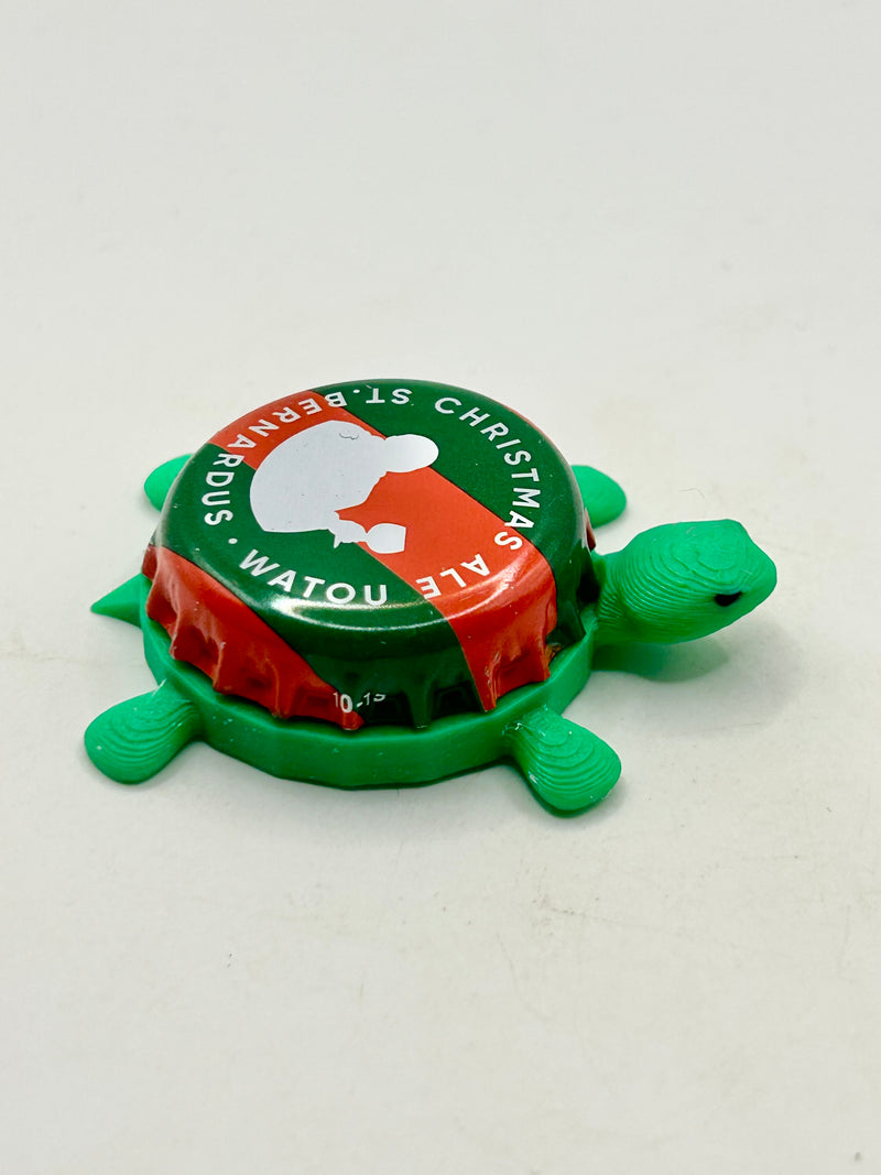 St Watou Christmas Ale - Bottle Cap Magnet Turtle (Copy) Shell Shocked Art