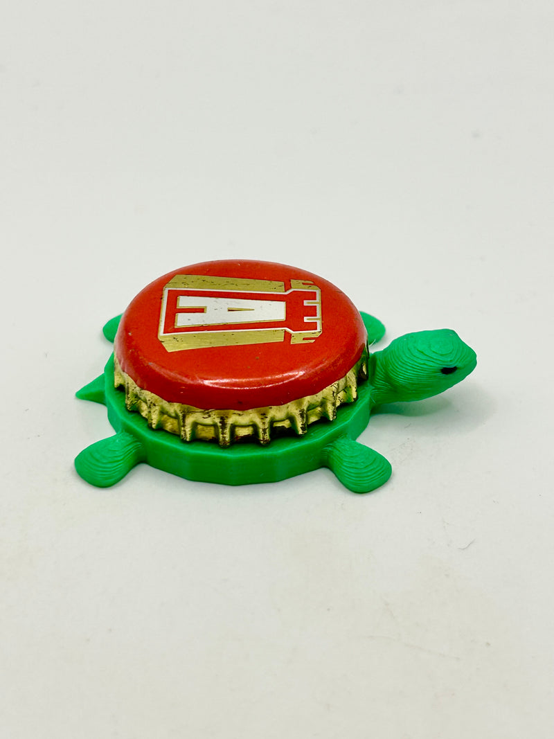 Arsenal Brewing - Bottle Cap Magnet Turtle Shell Shocked Art