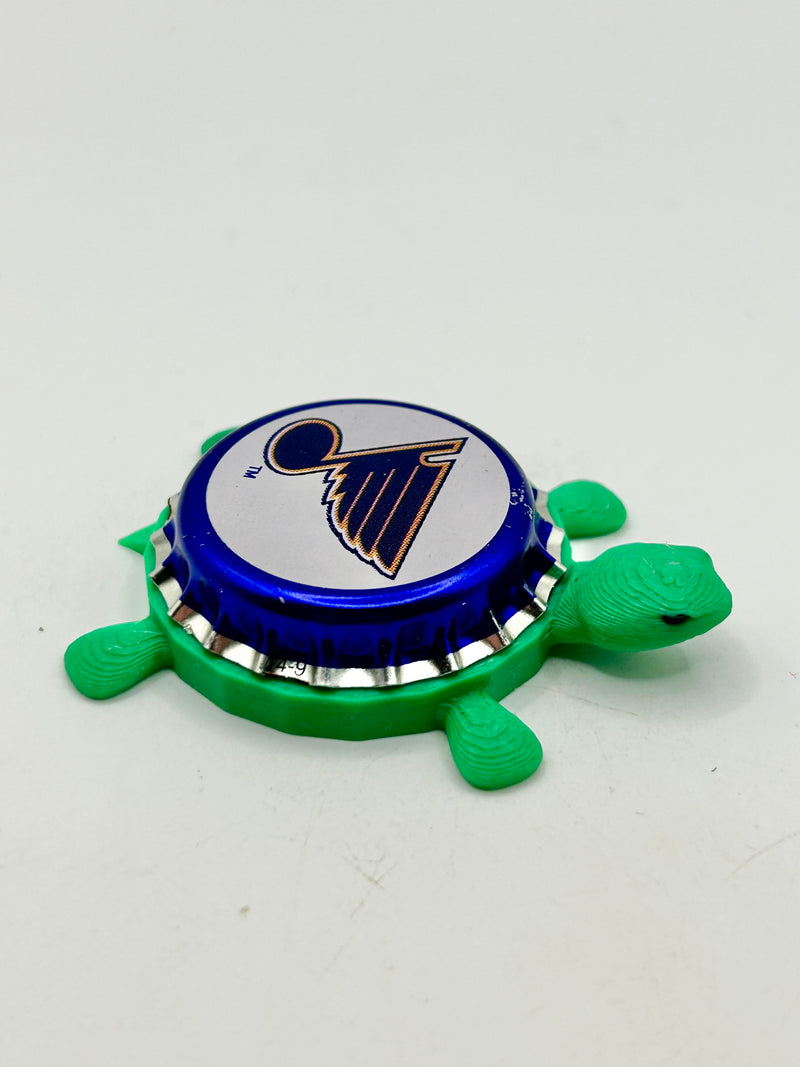 St Louis Blues (Labatt Brewing) - Bottle Cap Magnet Turtle Shell Shocked Art