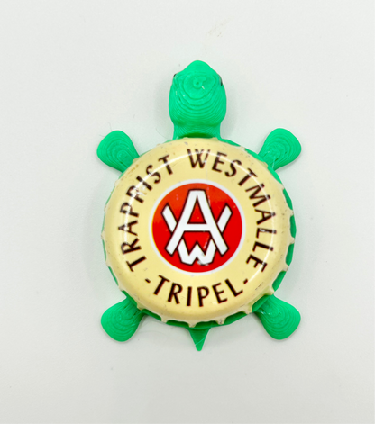 Trappist Westmalle Tripel - Bottle Cap Magnet Turtle Shell Shocked Art