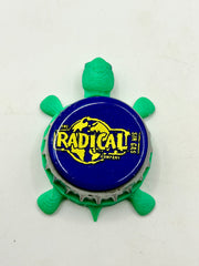 The Radical Company (Spain) - Bottle Cap Magnet Turtle Shell Shocked Art