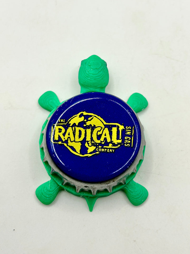The Radical Company (Spain) - Bottle Cap Magnet Turtle Shell Shocked Art