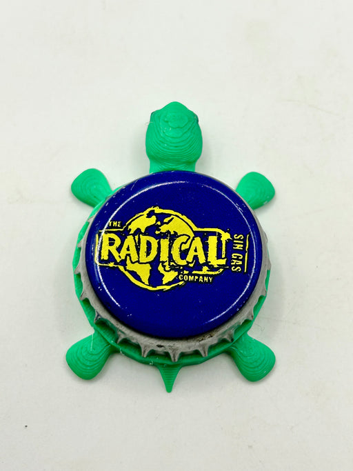 The Radical Company (Spain) - Bottle Cap Magnet Turtle Shell Shocked Art